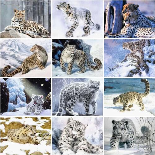 AZQSD Diamond Painting 5d Leopard Animal Diamond Embroidery Sale Picture Of Rhinestones Handmade Home Decor Needlework