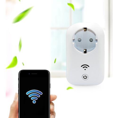 White new beautiful appearance wifi plug socket EU socket wireless app control smart power socket catering to fashion families