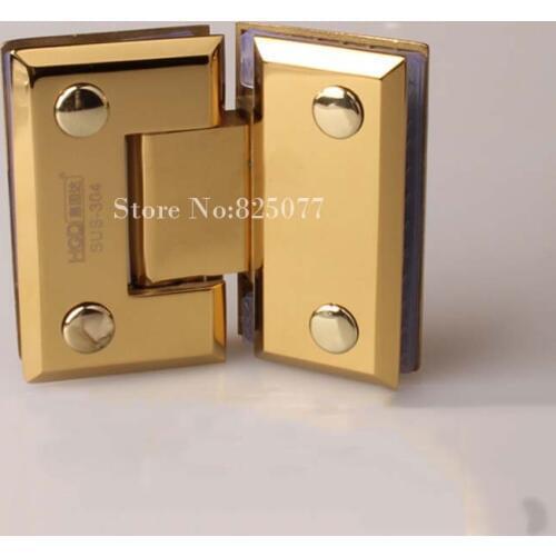 Free shipping PVD titanium 135 Degrees open 304 Stainless Steel Wall Mount Glass Shower Door Hinge Hypotenuse Hinge HM161