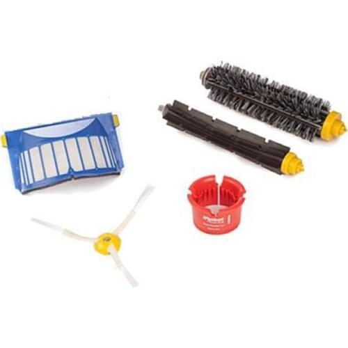 Arm Side Brush+Aerovac Filter+Bristle and Flexible Beater Brush + brush clean for iRobot Roomba 600 610 620 630 650 660