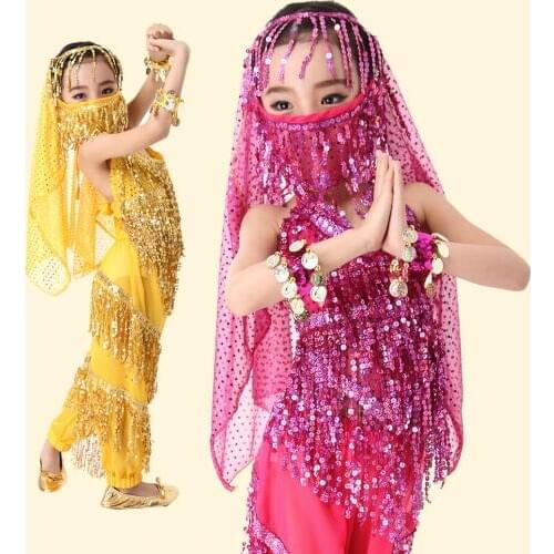 Tassel Sequin Girls Belly Dance Costume Children Belly Belly Dancing Kids Indian Dance Costume for Performance Belly Dance Wear