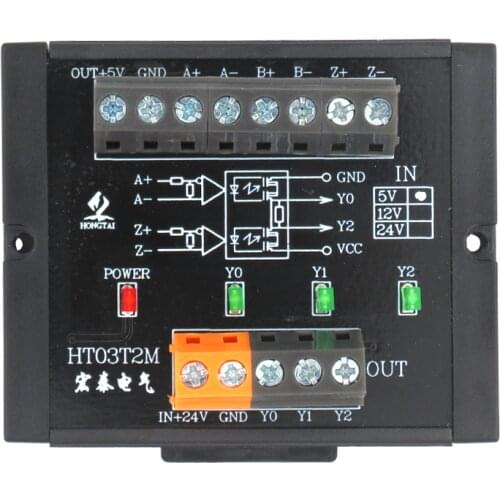 Differential to Collector Single-ended High-speed Signal Conversion Module Servo Closed-loop Counting 3/4 Channels HT03T2M