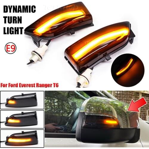 For Ford Everest Ranger T6 Raptor Wildtrak 2015 2016 217 2018 2019 Dynamic Blinkers Turn Signal Lamp Rearview Side Mirror Light