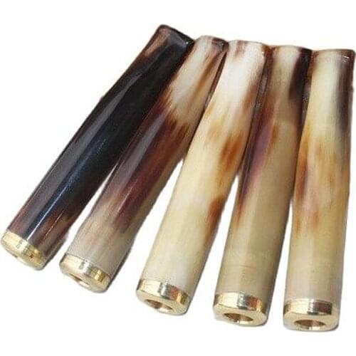 2 filter function natural yak horn filter cigarette holder 9mm activated carbon filter / rod cleaning filter