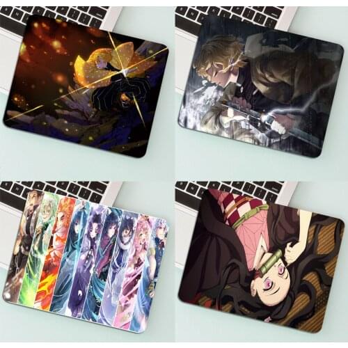 Demon Slayer Keycaps Gaming Computer Accessories Kawaii Mousepad Small Mouse Pad Desk Mat Keyboard Drop Shopping Pc Completo