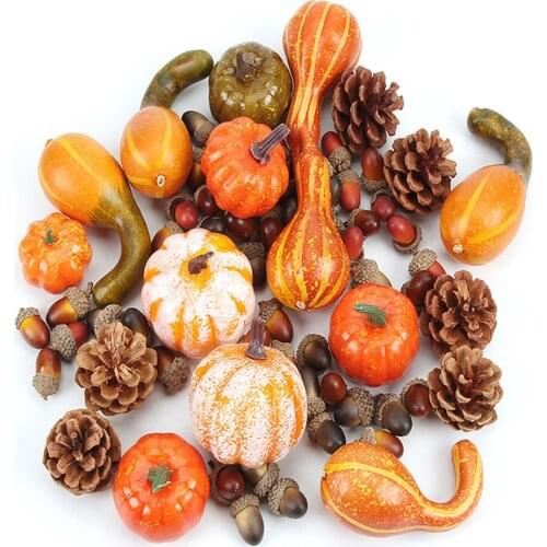 Thanksgiving Decoration Simulation Plants Adornment Pumpkin Set Foam Not Emit Peculiar Sme Shooting Props Artificial Flowers