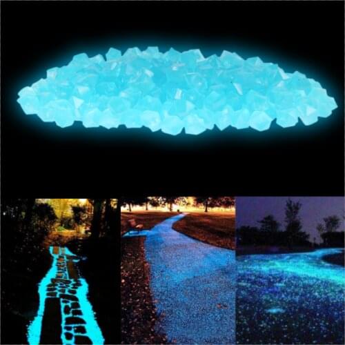 100pcs/300Pcs 14mm Garden Decor Luminous Stones Glow In Dark Decorative Pebbles Outdoor Fish Tank Decoration Pebble Rocks