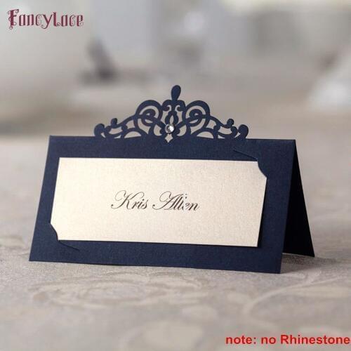 50pcs/lot new muti colors table decoration card Personalized Place card name card for party and wedding favor with no Rhinestone