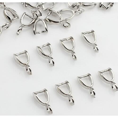 Crystal Pendant Clasp Connectors Rope Chain Seeds Buckle Necklace Wholesale Silver 10PCS DIY Jewelry Accessories Free Shipping