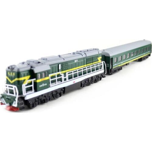 Diecast Metal Toy/Sound & Light Pull back Car/Classical DongFeng Locomotive Train/For childrens gift or collection