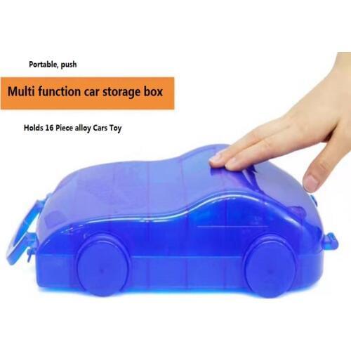 Car Model Storage Box Plastic Material Holds 16pcs Cars For 1:64 Hot Fire Wheels Car Model Alloy Small RacingCars C4982