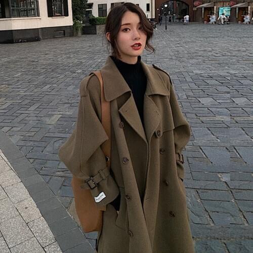 Fashion Korean Winter Women Coat Long Trench Thick Vintage Elegant Coats and Jackets Woman Parka Abrigos Para Mujer 2021 WPY2118