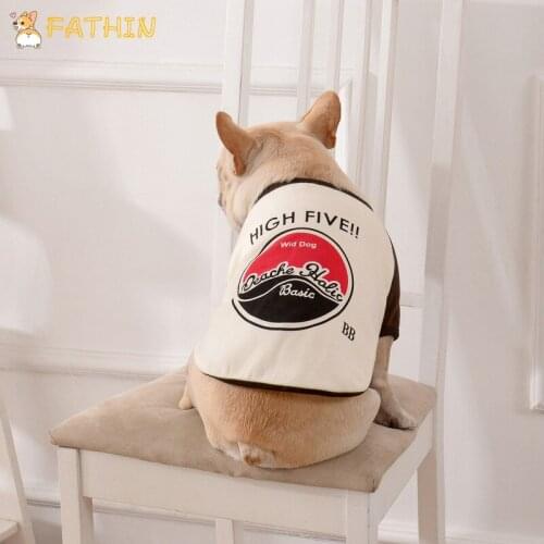 FATHIN Fashion Hoodies Dogs Two Feets 100% Cotton French Bulldog Pet Clothes for Small Large Dogs XS-FB