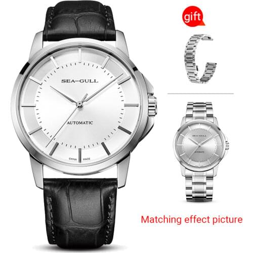 2020 Seagull Mens Automatic Mechanical Watch Official Genuine Simple Business Mens Belt Waterproof Sapphire Watch 819.12.6066