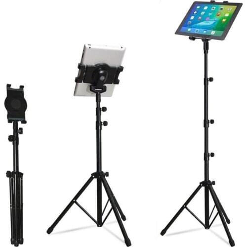 Tablet Tripod Mount Floor Stand, Height Adjustable Tablets Tripod Stand Mount for iPad Air Mini 7-10 inch