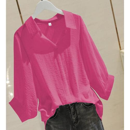 2021 New Womens White Blouse Elegant Summer Office Blouse Korea style 4XL Plus size Ladies Shirts Top Casual