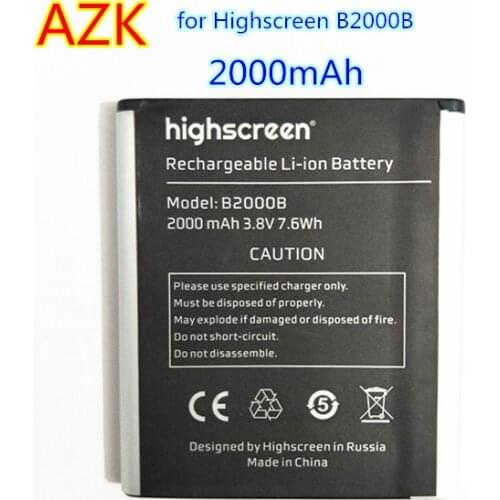 AZK NEW 2000mAh B2000B Battery For Highscreen WinWin win win B2000B Mobile phone battery