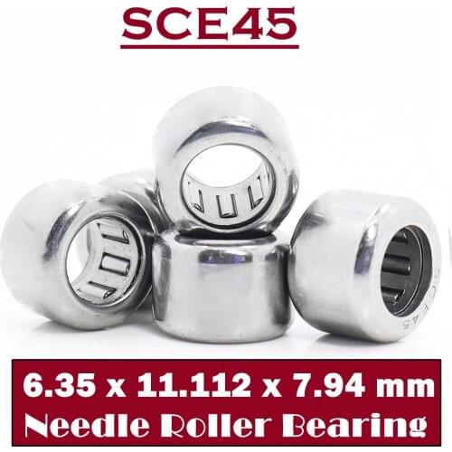 SCE45 Bearing 6.35*11.112*7.94 mm ( 5 PCS ) Drawn Cup needle Roller Bearings B45 BA45Z SCE 45 Bearing