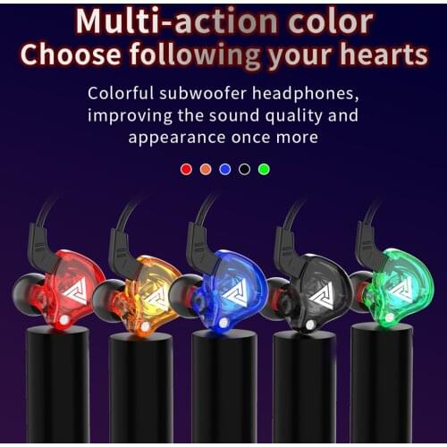 QKZ AK6 Dynamic Deep Bass Wired 3.5mm HiFi Earphones Earbud Noise Canceling Stereo Headset w/Mic Microphone For Laptop iPod MP