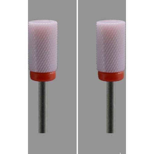 2pcs Pink Ceramic Nail Drill Bit - Large Barrel Bit F