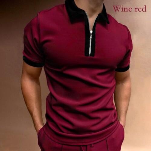 Polo shirt 2021 new mens short sleeve casual design pure color polo shirt mens fashion summer sportswear mens top