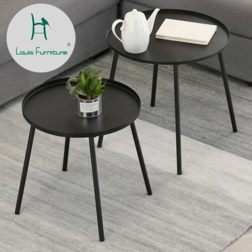 Louis Fashion Table Nordic Iron Living Room Mini Mini Sofa Modern Bedroom Head