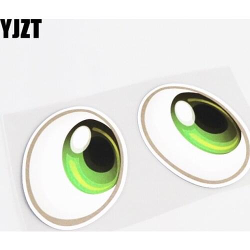 YJZT 14.8CM*8CM Funny Animal Eye High-quality Car Sticker PVC Waterproof Decal 13-0489