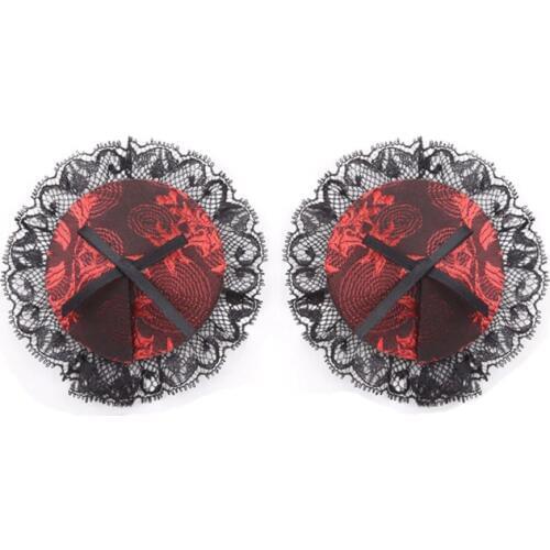 Women Lace Reusable Nipple Cover Sexy Pasties Round Shape Tepel Cover Fetish Tepel Cover Self Adhesive Breast Tape Petals