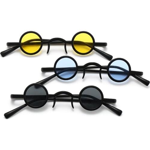 Womens Vintage Small Round Sunglasses Retro Black Metal Steampunk Sunglasses Mens Sun Glasses