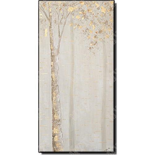 Lucky gold trees Hand Painted Wall art Picture modren Abstract landscape for Living room Entrance home decor no framed