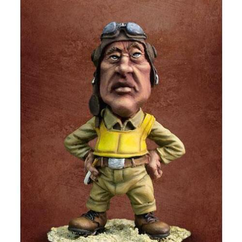 1/35 40mm ancient man Pilot stand (NO BASE )Resin figure Model kits Miniature gk Unassembly Unpainted