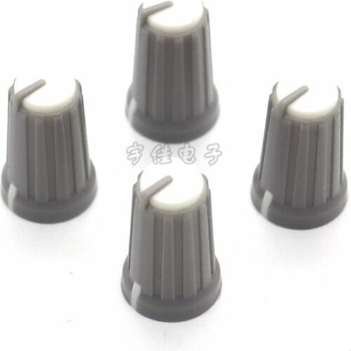 10 Piece 12 * 19mm off-white plastic knob half handle D-shaped inner hole 6mm potentiometer switch adjustment knob