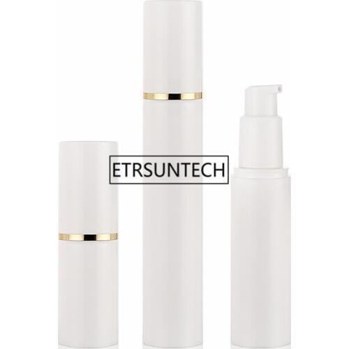 15/30/50ml Empty Airless Bottles Gold Line Plastic Treatment Pump Travel Cosmetic Lotion Bottle F2135