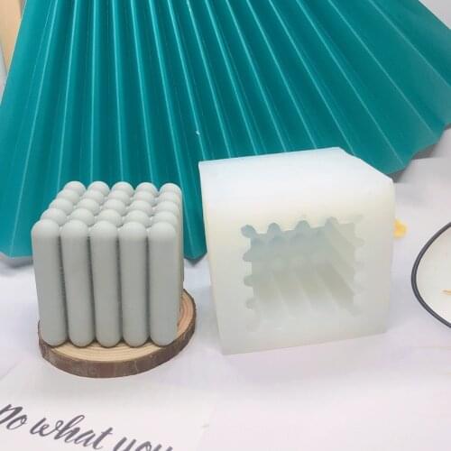 Aromatherapy Candle Silicone Mould DIY Creative 3D Rubiks Cube Chocolate Mousse Cake Mould Handmade Resin Model Accessories