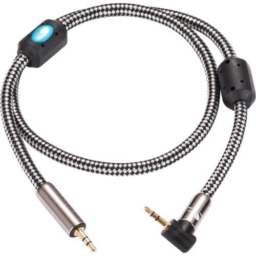 Straight to Angle 3.5mm Mini Jack Audio Cable for PC Headphone Car AUX De-noising 3.5 Male to Male Cable 1M 2M 3M 5M 8M