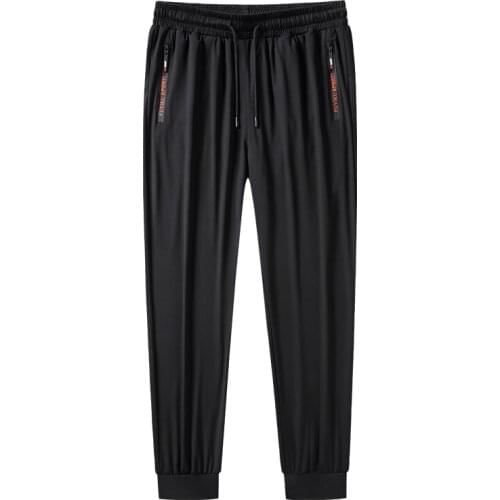 Pants Men Ice Silk Casual Pants Mens Summer Ultra-thin Loose Straight Leggings Mens Mesh Quick-drying Sports Mens Clothes