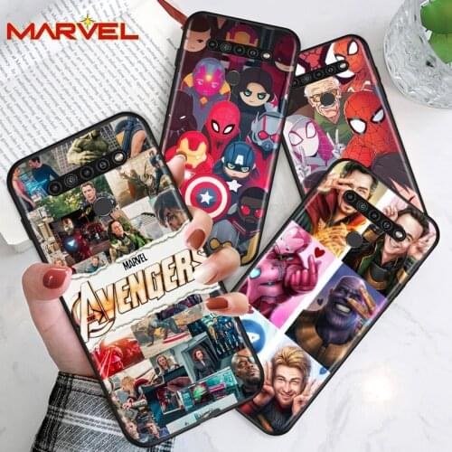 Marvel Hero Spider-Man for LG G8 G8S G8X V30 V35 V40 V50 V60 ThinQ Q60 K40 K50 K51 K61 K71 K92 K62 Soft Black Phone Case