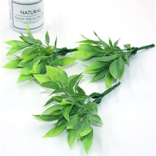 Artificial mint leaves handmade artificial green leaves for wedding decoration DIY wreath gift scrapbook fake flower