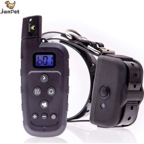 JANPET 600Yards Range Rechargeable and Waterproof TPU Electronic Remote Dog Training Collar with Shock, Beep, Vibration