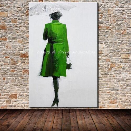 Mintura Paintings Hand Painted Women Figure Oil Painting Modern Abstract Canvas Wall Art Picture For Living Room Home Decoration