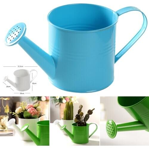 Watering Can Vintage Style Garden Watering Bucket Solid Color Plant Water Spray Can PI669