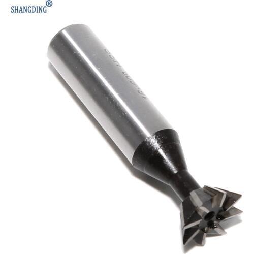1PC HSS 16x60degree Straight Shank Dovetail Cutter End Mill 10 Flutes Milling Cutter