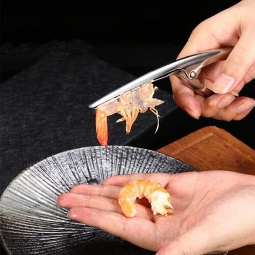 Prawn Peeler Stainless Steel Shrimp Deveiner Peel Device Lobster Shell Creative Cooking Seafood Tools Kitchen Gadgets