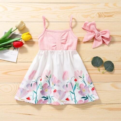 Summer Girls Dress Fashion Sleeveless Backless Kids Dresses Toddler Girl Birthday Party Princess Dress Cotton Children Clothing