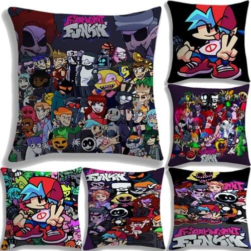 Cartoon Friday Night Funkin Pillow Case Hot Game Single Pillow Covers Comfortable Cushion Cover Kawaii Pillowcase For Bed Throw