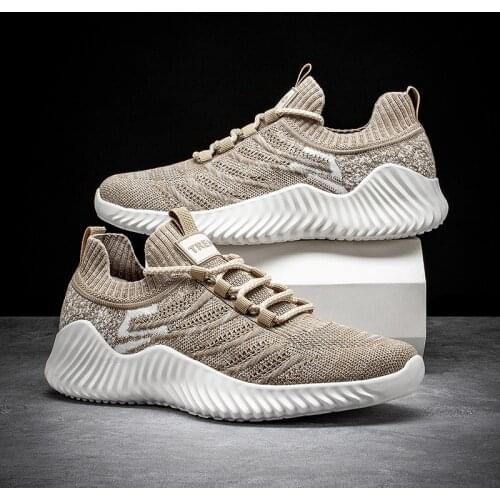 2021 New Mens Sneakers Summer Breathable Men Running Shoes Fabric Light No-slip Comfortable Outdoor Walking Footwear