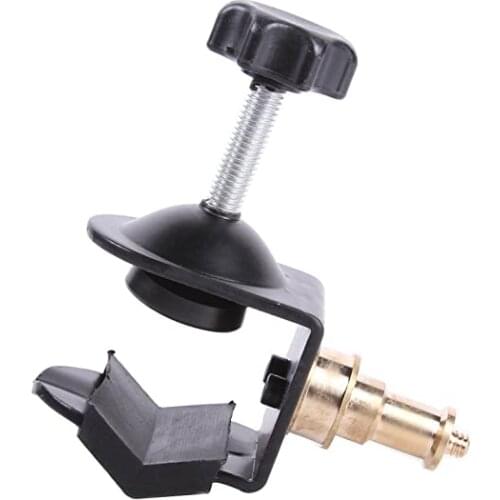FOTGA U Type Clamp Clip Bracket with 1/4" Copper Screw Mount Holder for Boom Arm Light Stand