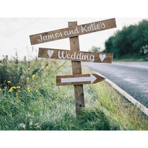 Personalized Wedding Names Wall Decal Custom Name Wallsticker Outdoor Wedding Idea Signs Removable Viny wall art muralHJ997