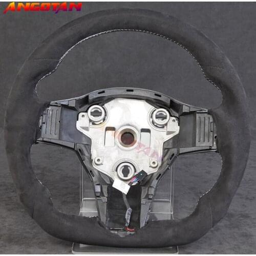 Full Italy Alcantara leather Steering Wheel Fits For Tesla Model 3