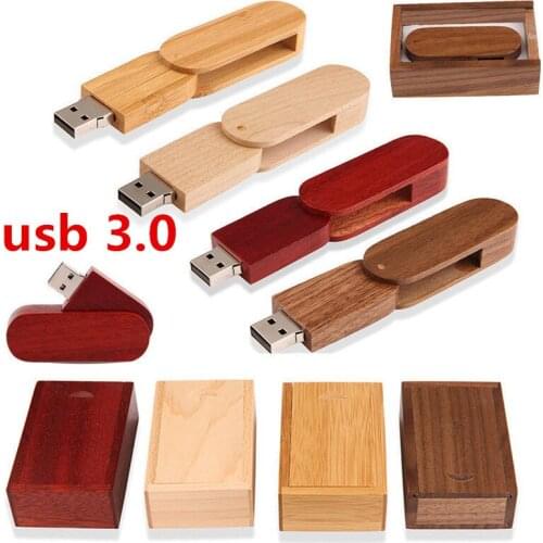 Exuanck USB 3.0 Flash Drive Custom Logo Swivel Wood USB Memory Stick Pen Drive (over 20pcs free logo)